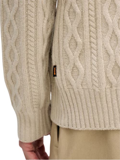 Maglione a trecce 100% pura lana vergine Boss Orange | 50548689271